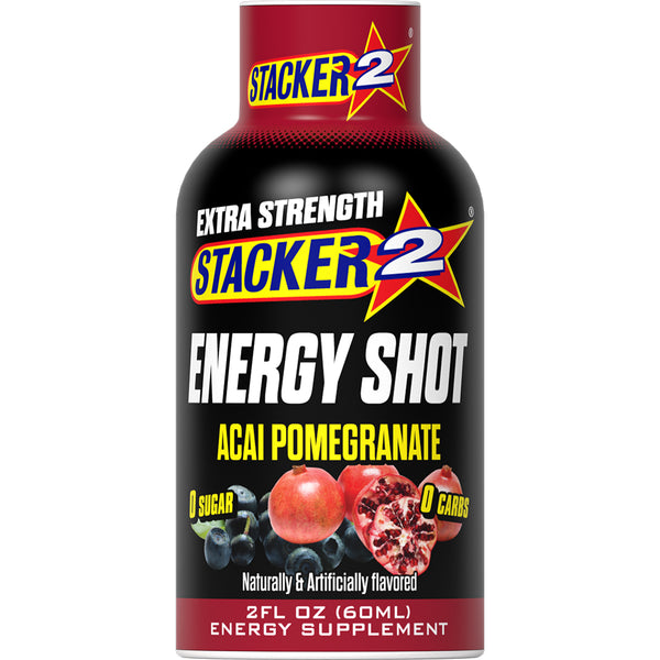 Stacker2 Energy Shots Extra Strength (12pk - 2oz Bottles)